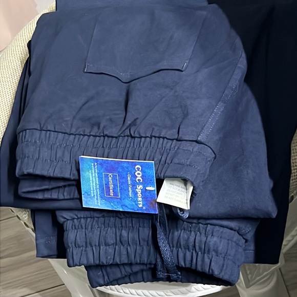 Capris Black Elastic Waist Pants -Very thick & very comfy post is for NAVY BLUE - Picture 4 of 4